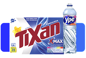 Detergente Ypê e Tixan da linha roupas