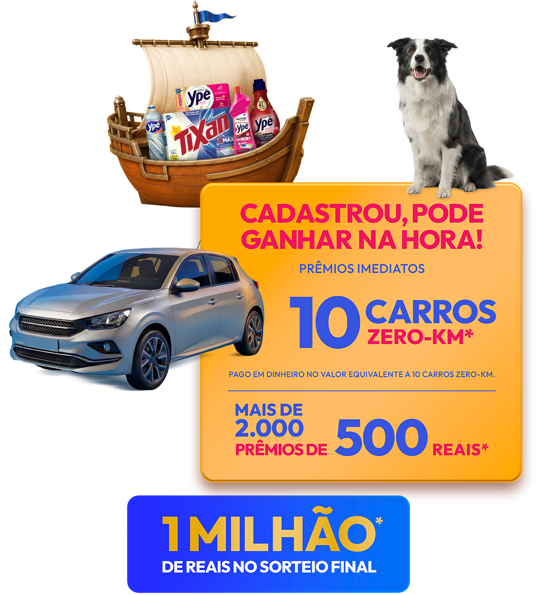 1 milhão de reais no sorteio final em crédito Hub4Pay
